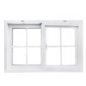 24 in. x 24  in. Aluminum  Single Glider Windows Carisol-AGW24-24